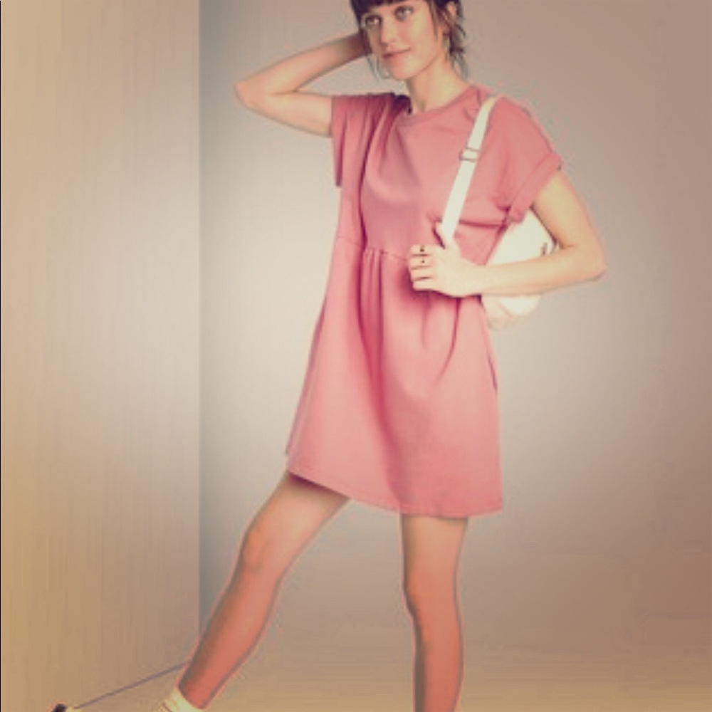 NWT Knit Babydoll Mini T-Shirt Dress - Wild Fable